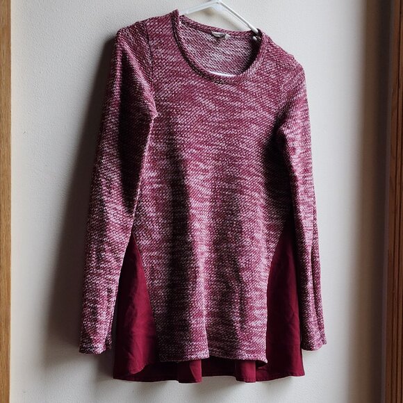 Lucky Brand Red/Cream Textile Knit Flowing Jersey Size Small - Picture 4 of 12